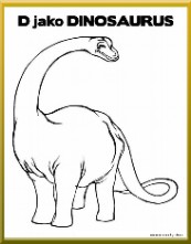 Grafomotorika - Písmeno D jako Dinosaurus