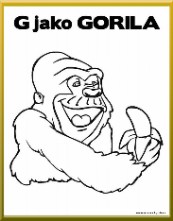 Grafomotorika - Písmeno G jako Gorila